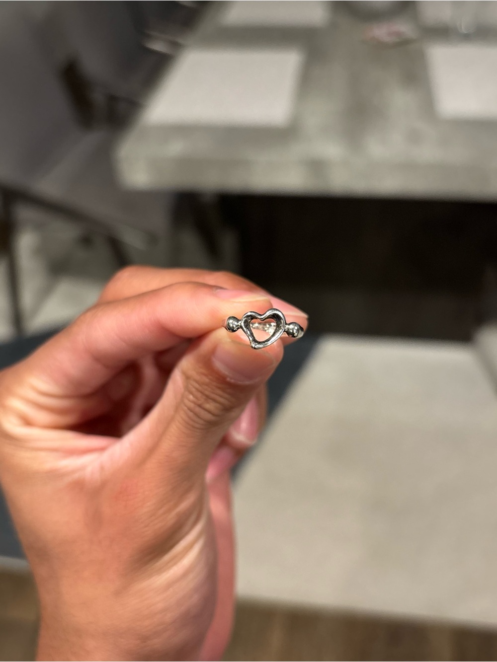 Tiffany & Co. Elsa Peretti Open Heart Ring | 925 Silver | 4